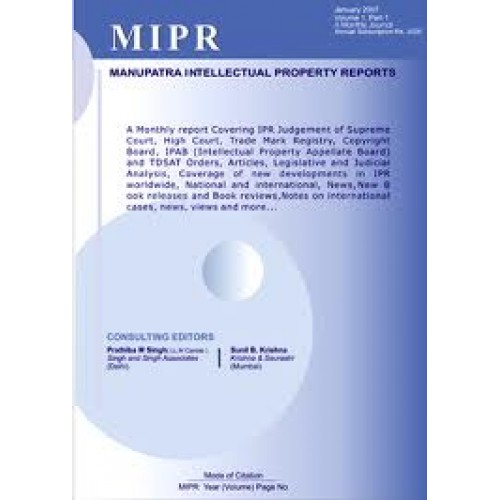 Manupatra Intellectual Property Reports [MIPR]
